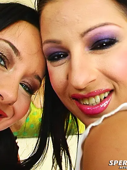 Brunettes smile swap cum