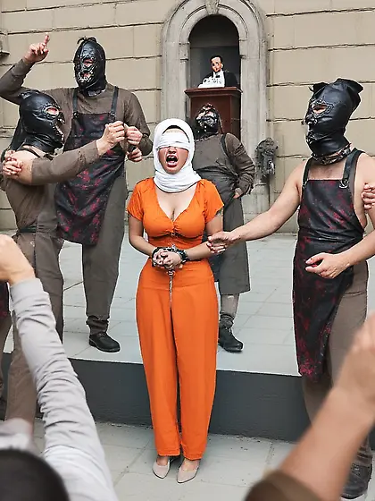 Prisoner of war being executed