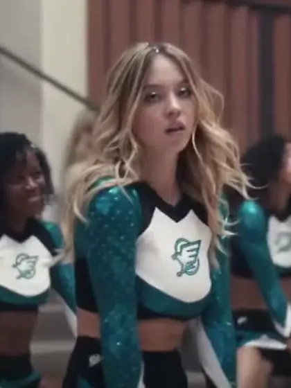 Sydney Sweeney as cheerleader Cassie from Euphoria