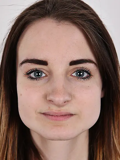 Czech girl Alexis Crystal exposes small boobies and shaved pussy