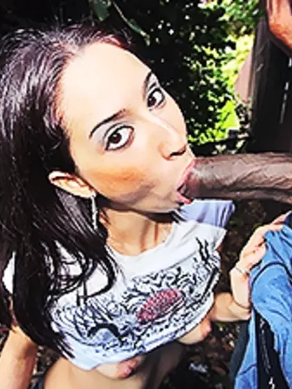 Brunette nympho loves cock