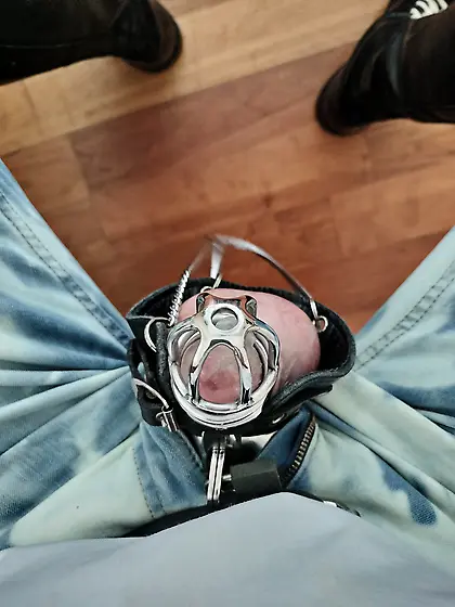 Gay skinhead boots chastity bondage cbt