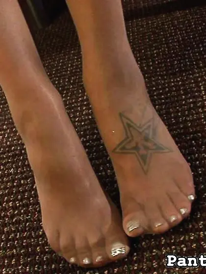 Exotic babe ripped nylons