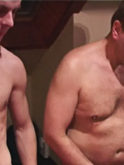 Guys brunette babe table