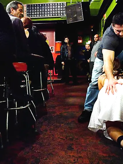 Vivacious slaves pierced pussy