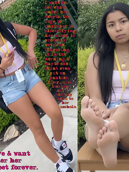 Fantasize Hot TEENS Feet While She Walks To School