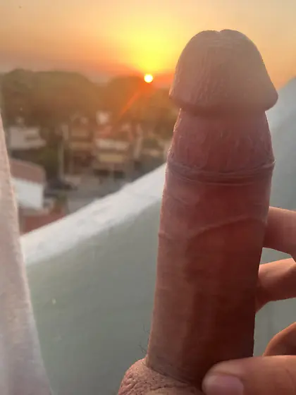 Teen cock by the sunrise