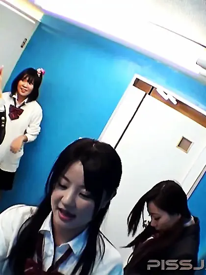 Japanese bitches filmed crouching
