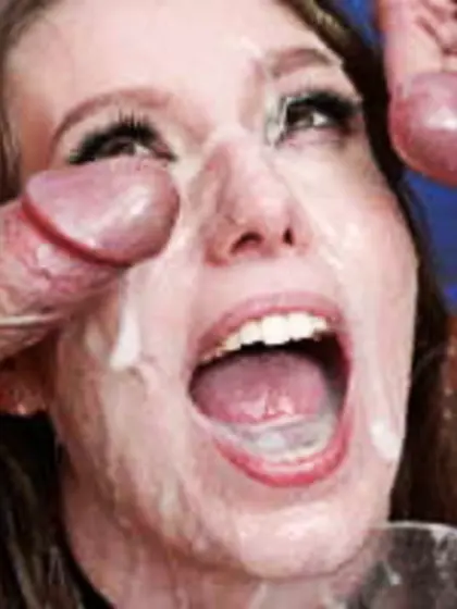 Swedish pornstar Love Herén covered in cum