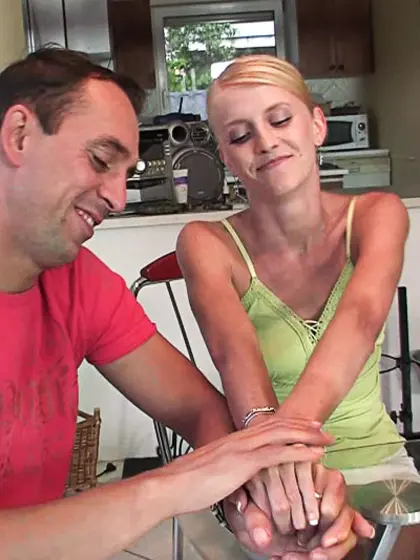 Slim blonde bitch plait