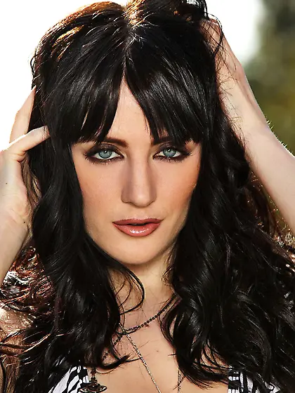 Busty brunette Samantha Bentley strips on the balcony flashing h