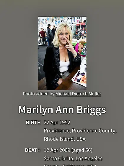 Marilyn Chambers: Are you related to her?