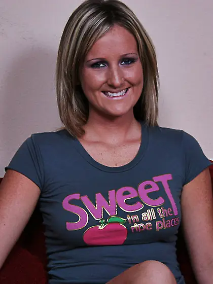 Busty teen blonde Alyssa Roxi takes off her little thongs and sh