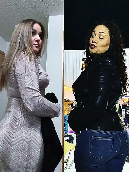 Mom(L)/ Aunt(R).  Which bitch has the bigger ass?
