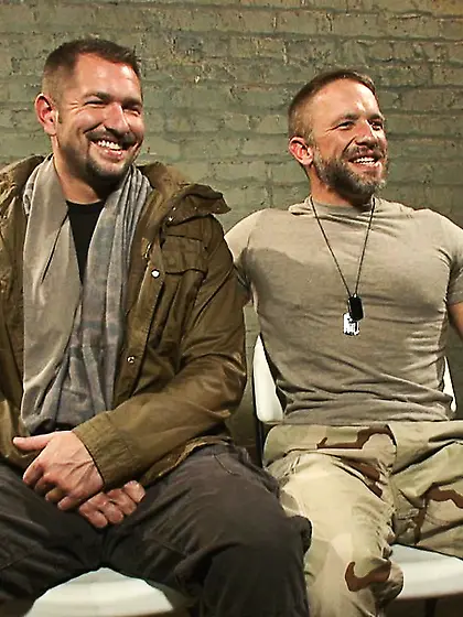 Horny bear dude chained