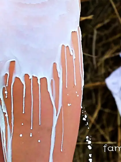 Hot brunette teen babe Katie relaxing outdoors