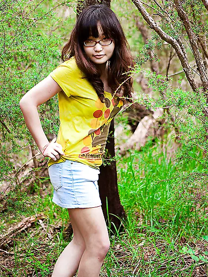 Natural petite asian