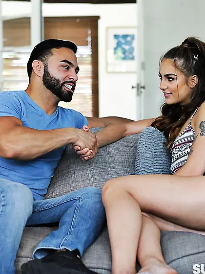 Muscled brute reminds a slut who the boss...