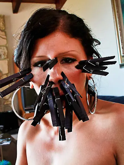 Dirty action with lewd Brooklyn Lee getting pins all over face a