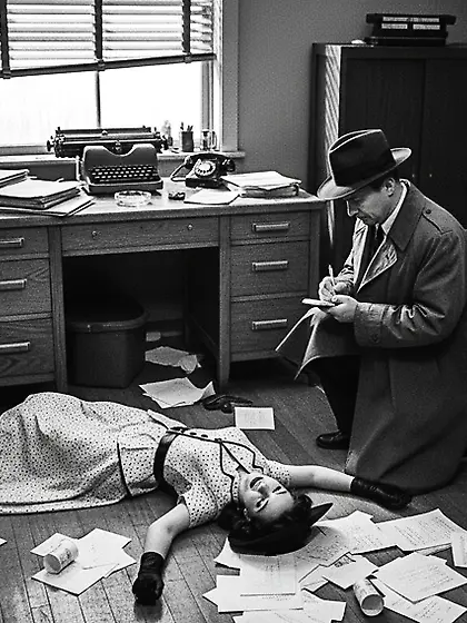 Film Noir Crime Scene