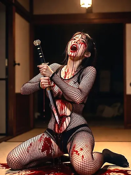 Kunoichi Gunshot Gore (AI)