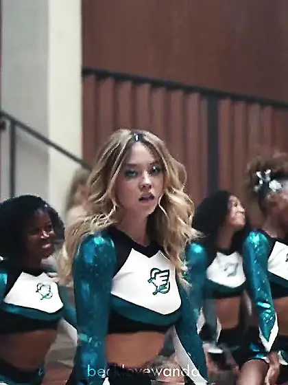 Sydney Sweeney as cheerleader Cassie from Euphoria