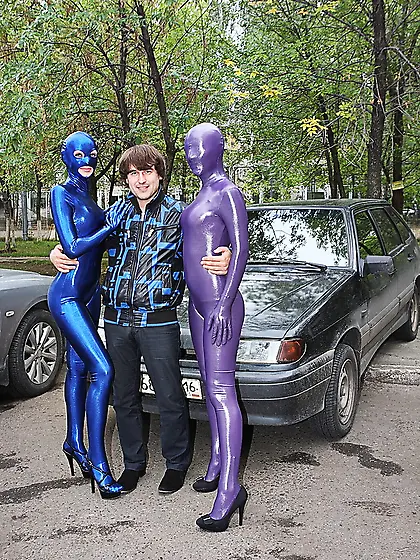 Sexyblue zentai violett wearing