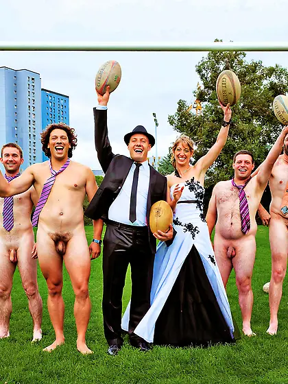 naked footballers wedding