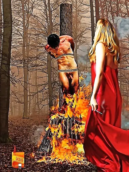 "Michael your cock is burning off!"