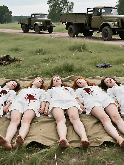 Sniper officer Smersh - 5 soldier girls shot