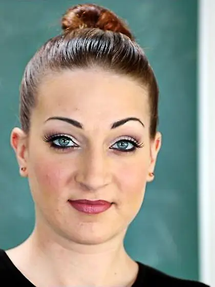 Good looking brunette teacher Rachel Luv getting her shaved cunt