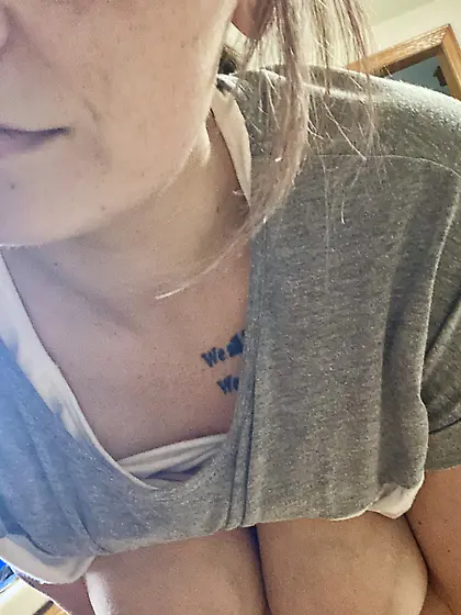 Blonde girl with nice heavy tits