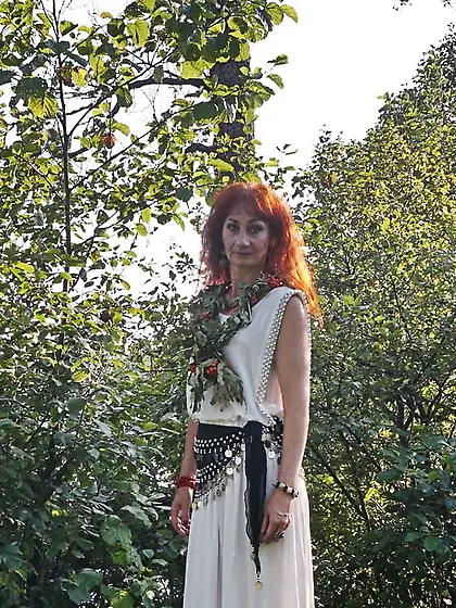 Flame Redhead near Lake