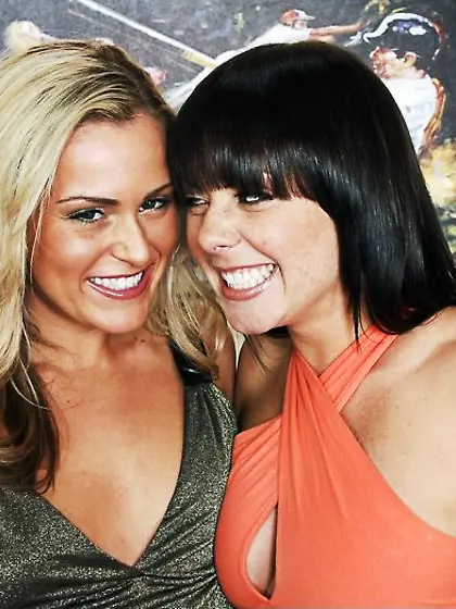 Penny Flame and Ruby Ryder sharing two huge cocks and licking ea