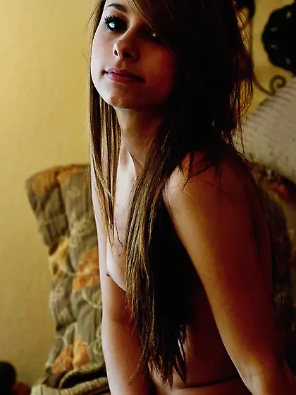 American pretty skinny ass posing