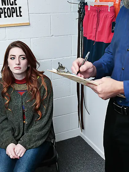 Aria Carson gets stripped and fucked by Jack Vegas in the office