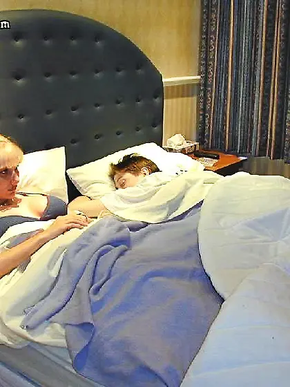 Sleep sucks big cock