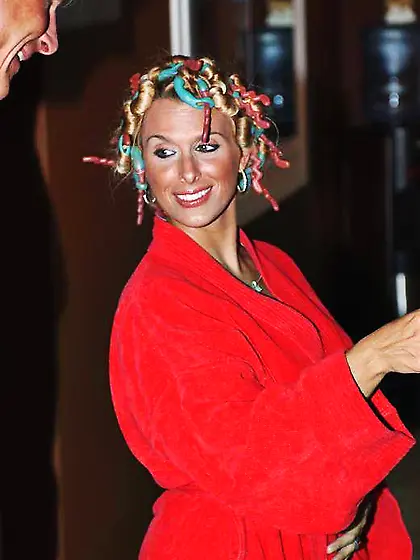 Holly Halston takes her expensive black lace lingerie and gets b