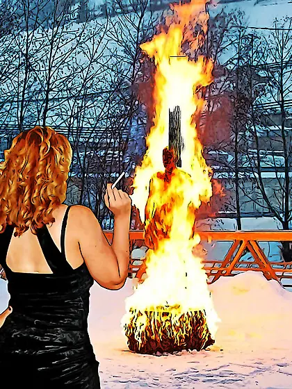 Michael Burns Up Quite Nicely....