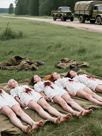 Sniper officer Smersh - 5 soldier girls shot