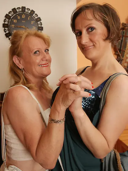 Two mature lesbians eating each other's wet pussies and asses