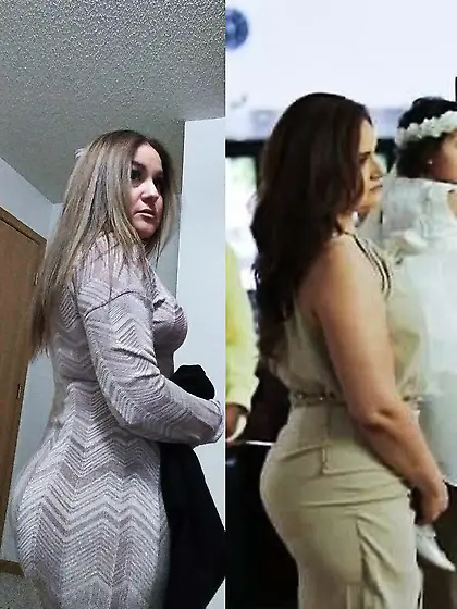 Mom(L)/ Aunt(R).  Which bitch has the bigger ass?