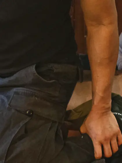 Hot shaped dude enjoys