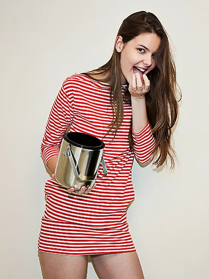 Mischievous long-haired cutie striped