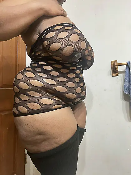 Fat ebony slave