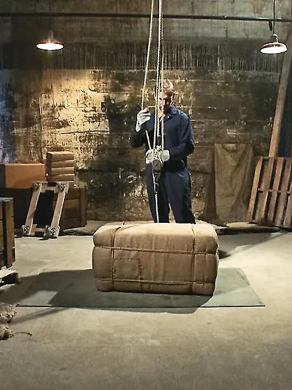 Blonde dude tied fucked