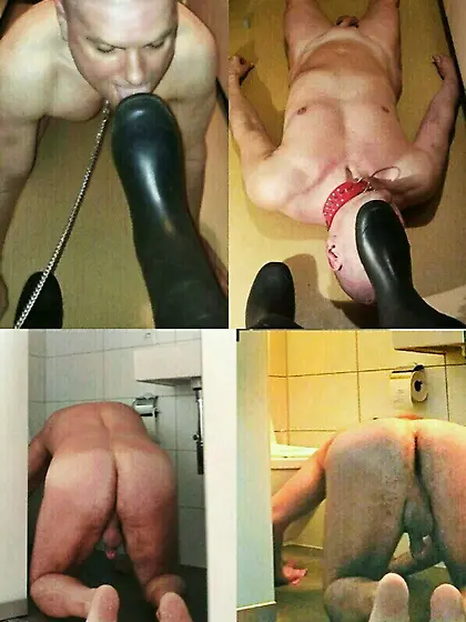 Femdom boot feet ass toilet slave nude