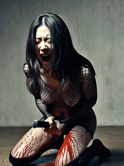 Kunoichi Gunshot Gore (AI)