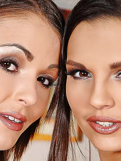 Hungarian brunette lesbian