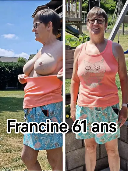Francine exposed outdoor tits